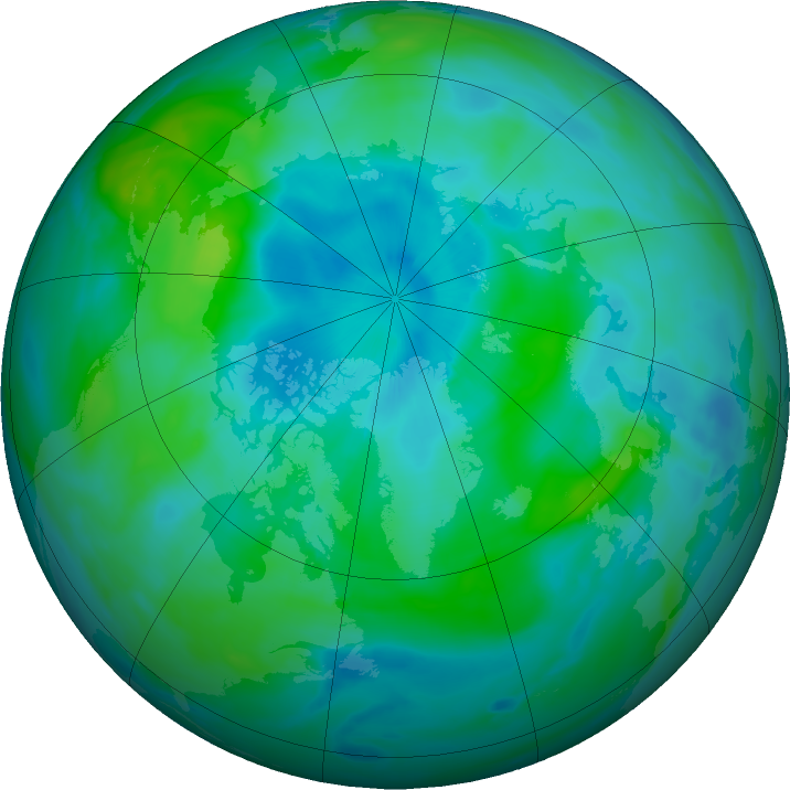 Arctic ozone map for 19 September 2023